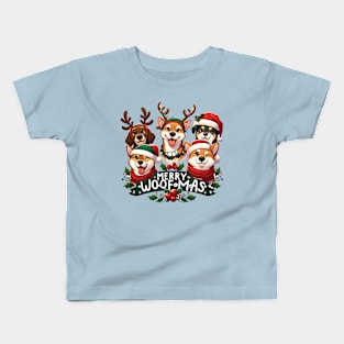 Caroling Woofmas Kids T-Shirt